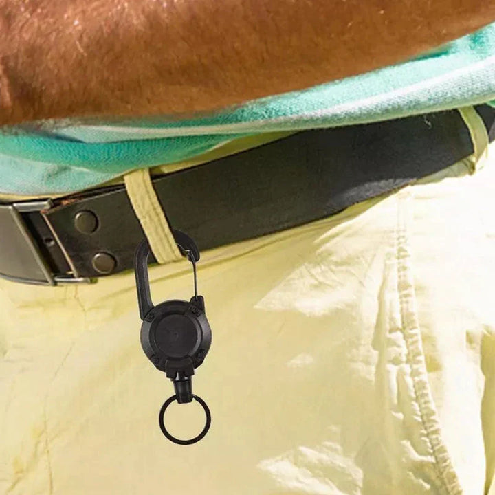 Taktisk Anti-Stöld Metall Kabel Nyckelring Utdragbar Automatisk Utomhus Luya | Karnz
