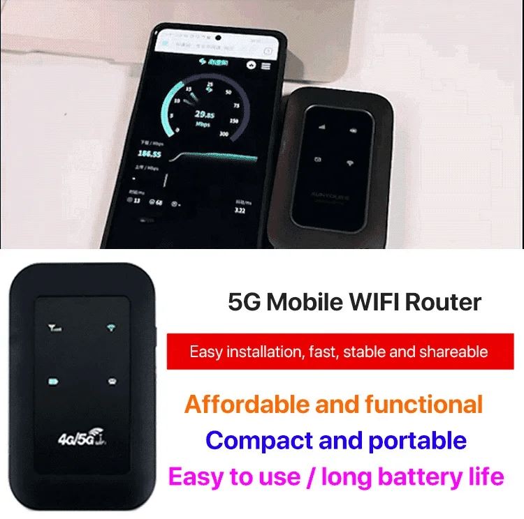 Bärbar 5G-mobilrouter – Snabb och pålitlig internetuppkoppling för unterwegs