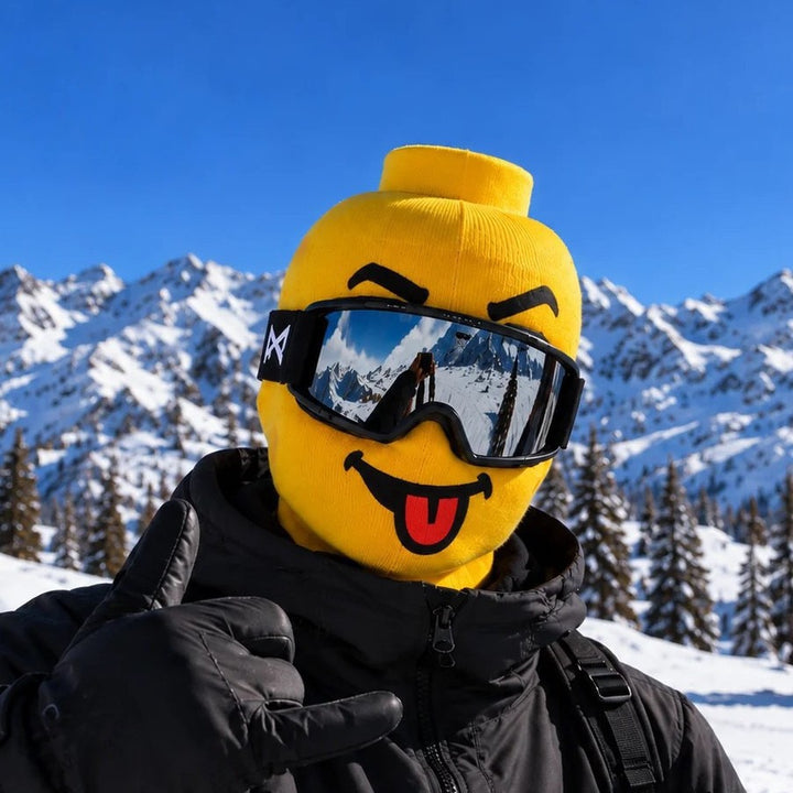 Balaklava med roligt tryck – mjuk skidmask i one size