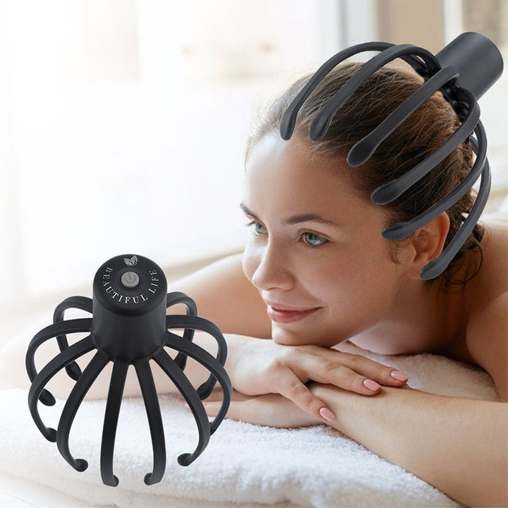 Huvudmassageapparat med bläckfiskmotiv