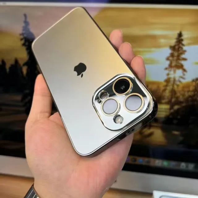Elico Lackad Matt Akryl Härdat Glas iPhone Skyddsfodral