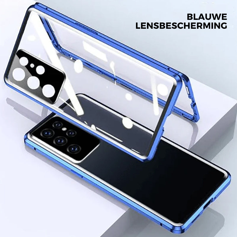 Magnetiskt härdat glas dubbelsidig mobilskal för Samsung