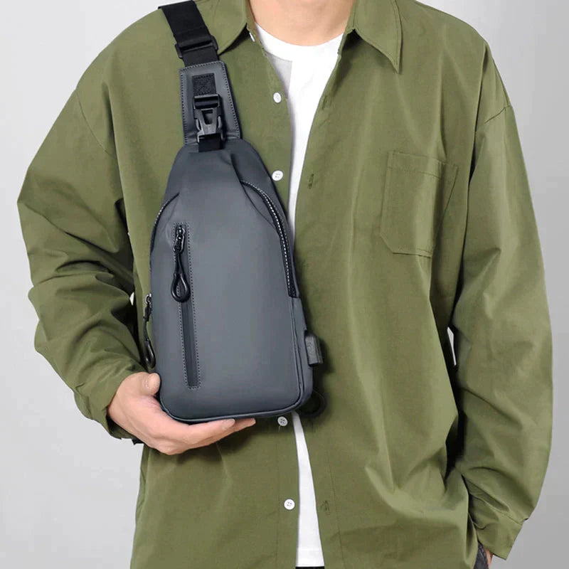 UrbanShield Vattentät Axeltasche med Stöldskyddsdesign | Karnz