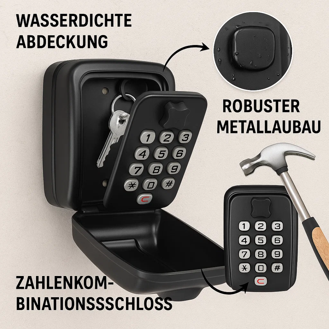KeyGuard Utomhussäkerhet – Väderbeständig Vägghängd Nyckelbox | Karnz