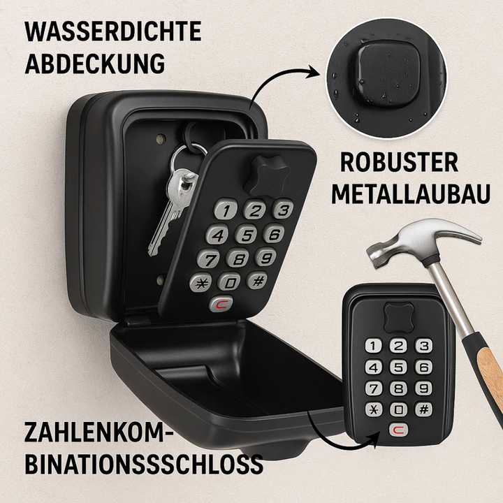 KeyGuard Utomhussäkerhet – Väderbeständig Vägghängd Nyckelbox | Karnz