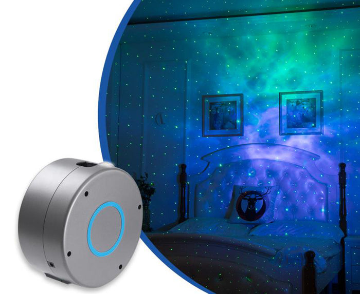 Hemra Roterande galaxprojektor med 7 färger och fjärrkontroll