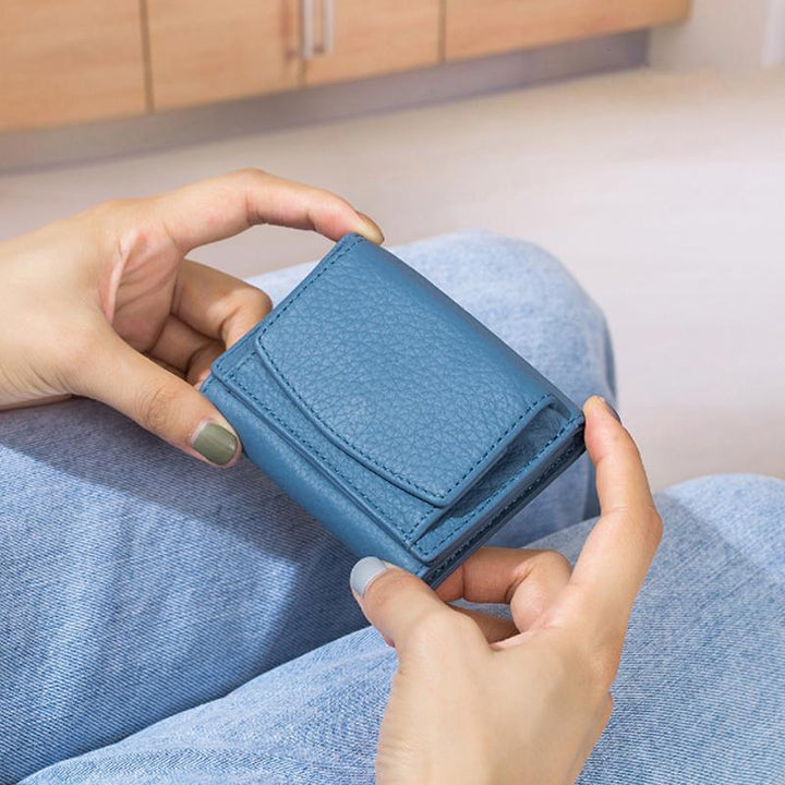 Handgjord RFID-plånbok i mjukt läder