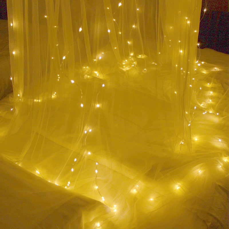 LED-ljusgardin 3 × 3 m med 304 lampor