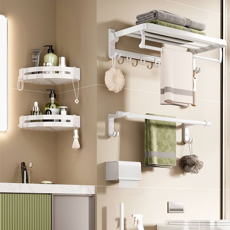 Modernt badrumsaccessoarset Handdukshållare Vit Badrumshylla Badrumsaccessoarset