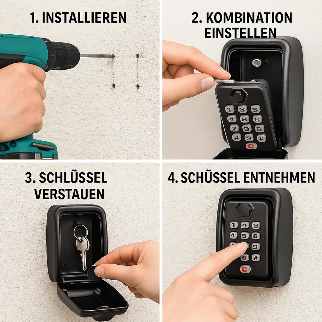 KeyGuard Utomhussäkerhet – Väderbeständig Vägghängd Nyckelbox | Karnz