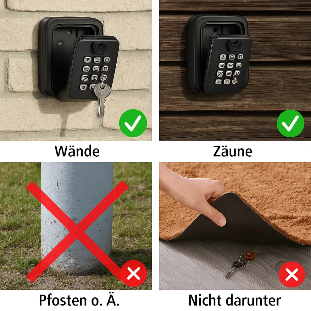KeyGuard Utomhussäkerhet – Väderbeständig Vägghängd Nyckelbox | Karnz