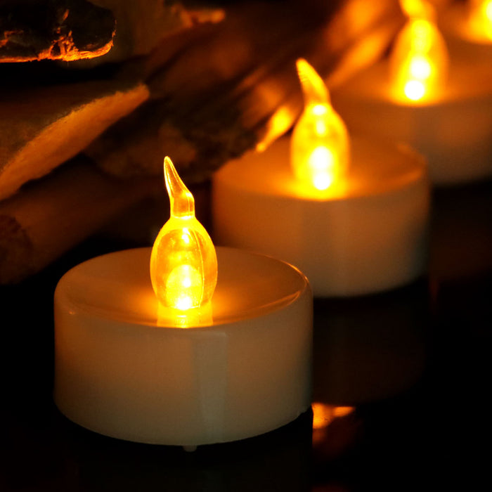 Hemra LED-värmeljus med fladdrande sken – 12 st, batteridrivna