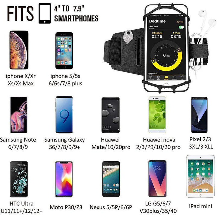 180° vridbart mobilarmband för löpning