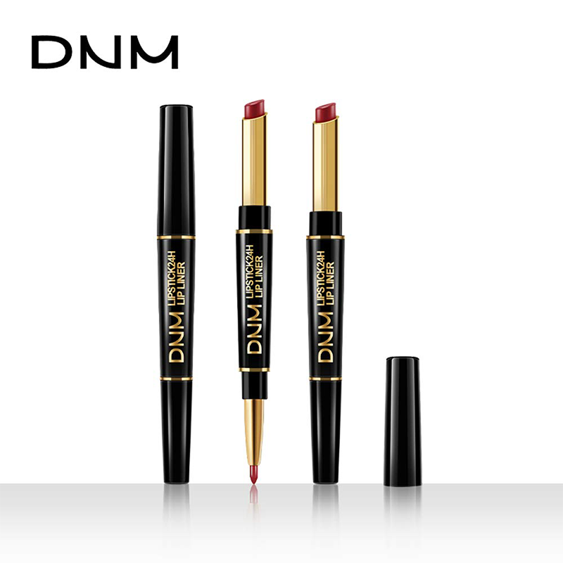 Karnz | 2-i-1 Dubbel Läppstift &amp; Konturstift | Matt Textur &amp; Långvarig Finish | Högt Pigmenterad &amp; Vattenfast | 12 Färgvarianter för Precision-Makeup