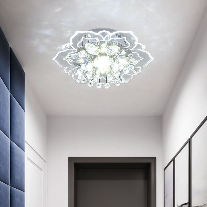 Karnz GlowPetal | LED Kristall Taklampa | Blomform, RGB Färgväxling &amp; energieffektiv