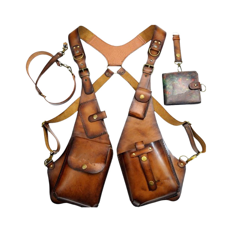 Medeltida Steampunk Retro Axelväska med Axelrem