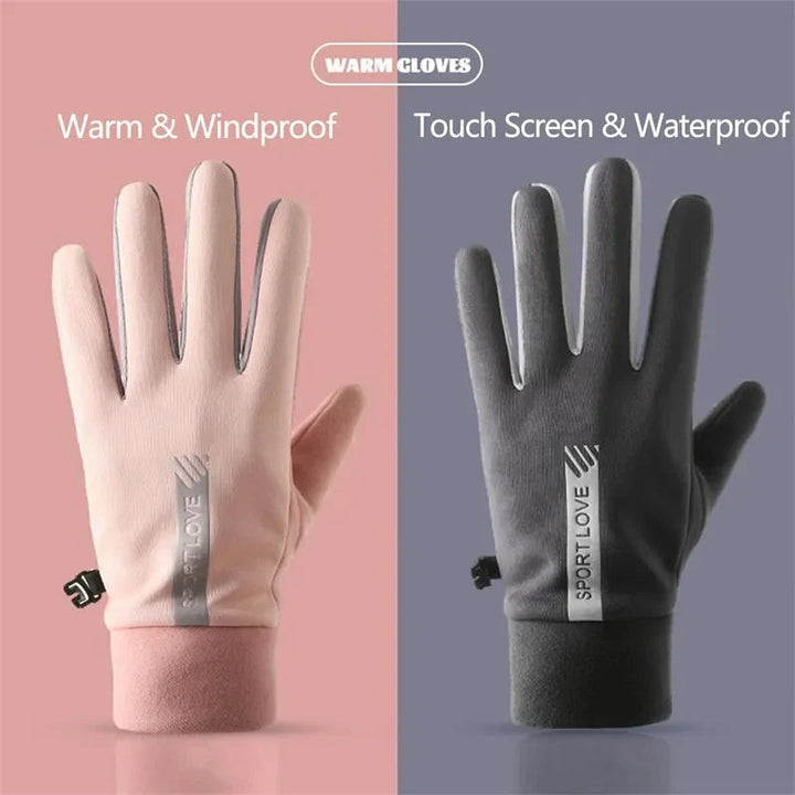 Vattentät, halkfri och kallsäker finger-touchscreen-handske