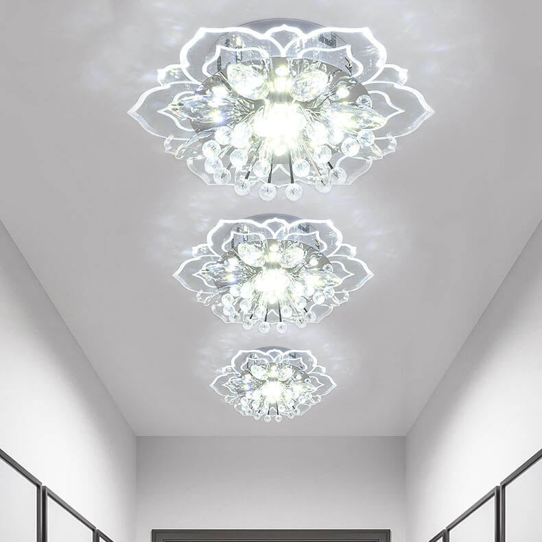 Karnz GlowPetal | LED Kristall Taklampa | Blomform, RGB Färgväxling &amp; energieffektiv