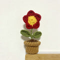 Handgjorda stickade blommor