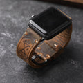 Handgjort Vintage Läder-Apple-Watch-Armband