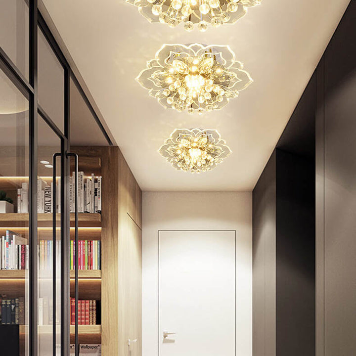 Karnz GlowPetal | LED Kristall Taklampa | Blomform, RGB Färgväxling &amp; energieffektiv