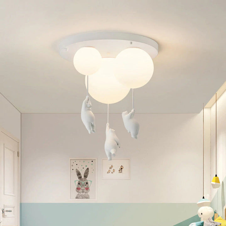 SkyDream Barntaklampa med Björn och Ballong - Lekfull Design och energieffektiv LED-belysning | Karnz