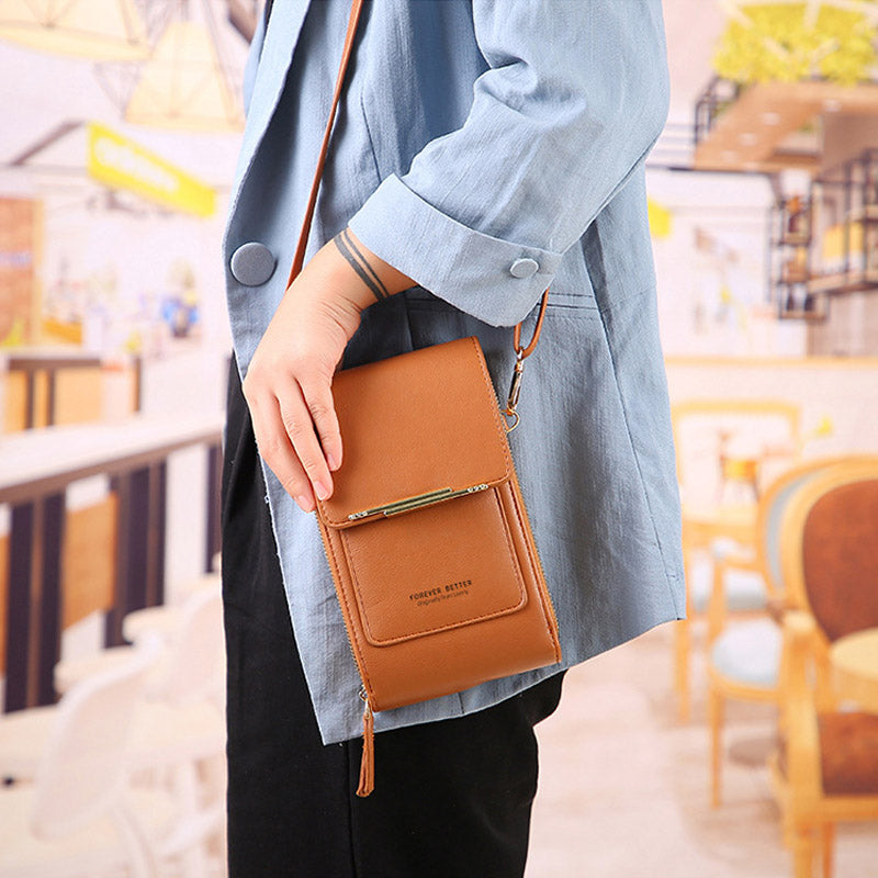 Anti-tjuv-Läderväska med Touchscreen | Karnz