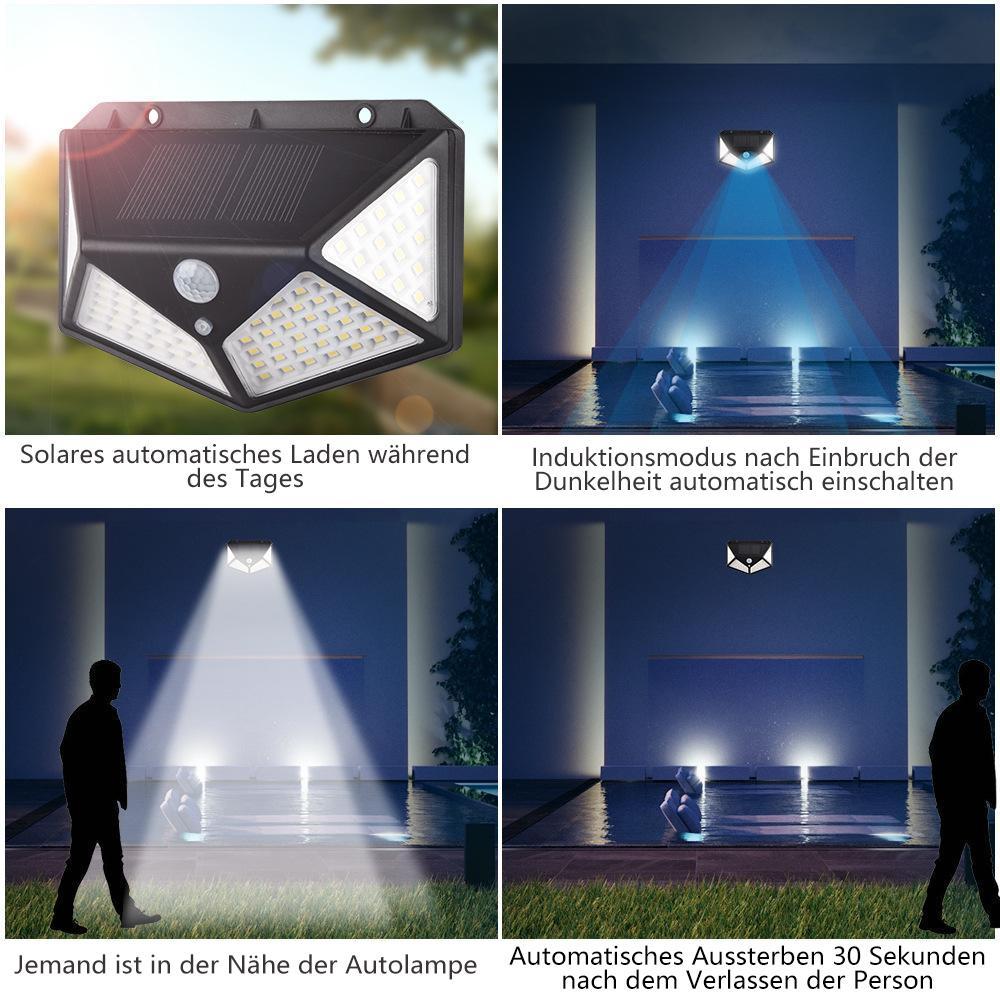 Vattentät Solarlampa 100 LED för Utomhusbruk