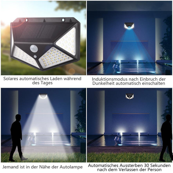 Vattentät Solarlampa 100 LED för Utomhusbruk
