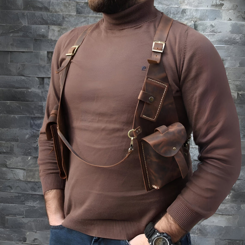 Medeltida Steampunk Retro Axelväska med Axelrem
