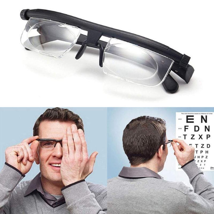 Sandsberg | Fokuserbar Läsbrille Unisex | Justerbar Zoomlins | Svart