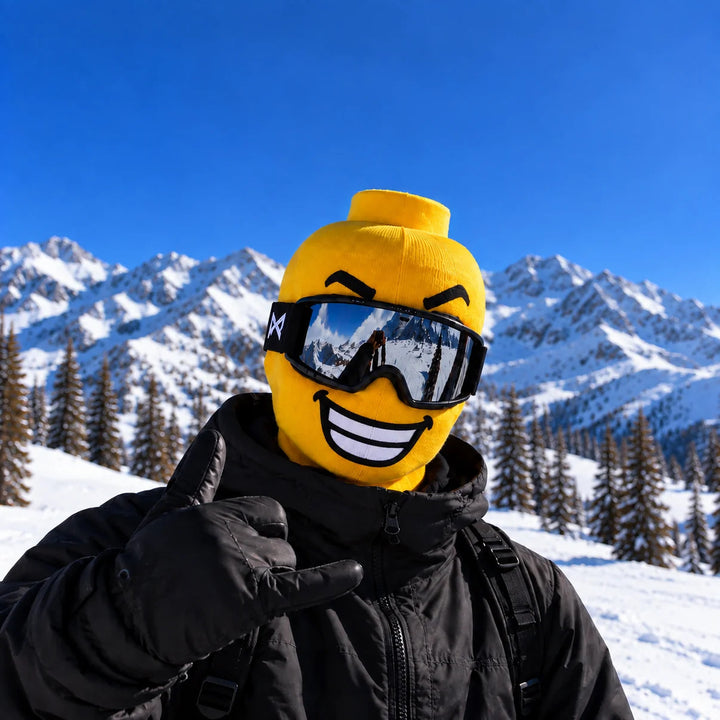 Balaklava med roligt tryck – mjuk skidmask i one size