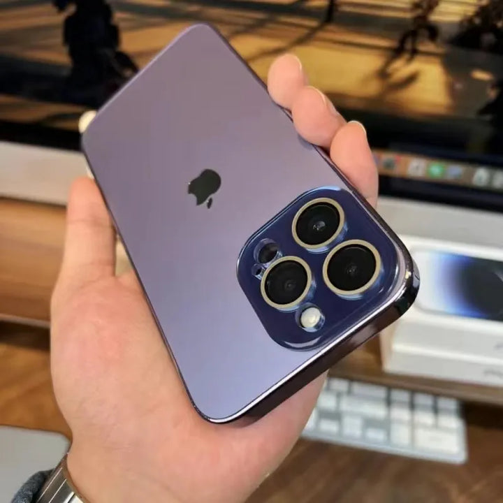 Elico Lackad Matt Akryl Härdat Glas iPhone Skyddsfodral