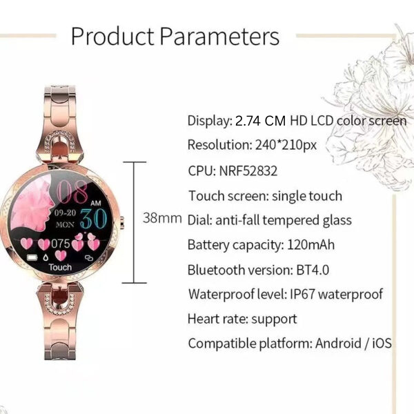 Sandsberg | AquaFit Smartwatch | Vattentålig Fitness-Tracking | Flera färger