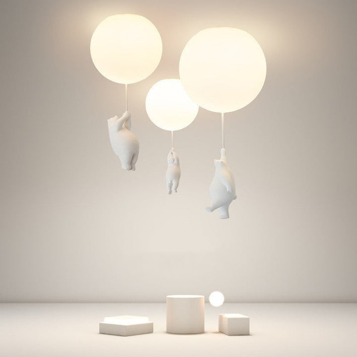 SkyDream Barntaklampa med Björn och Ballong - Lekfull Design och energieffektiv LED-belysning | Karnz