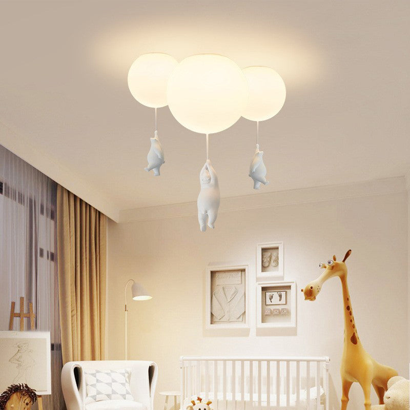 SkyDream Barntaklampa med Björn och Ballong - Lekfull Design och energieffektiv LED-belysning | Karnz