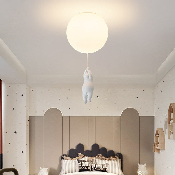 SkyDream Barntaklampa med Björn och Ballong - Lekfull Design och energieffektiv LED-belysning | Karnz