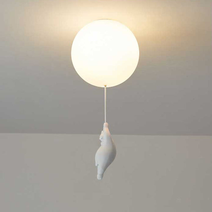 SkyDream Barntaklampa med Björn och Ballong - Lekfull Design och energieffektiv LED-belysning | Karnz