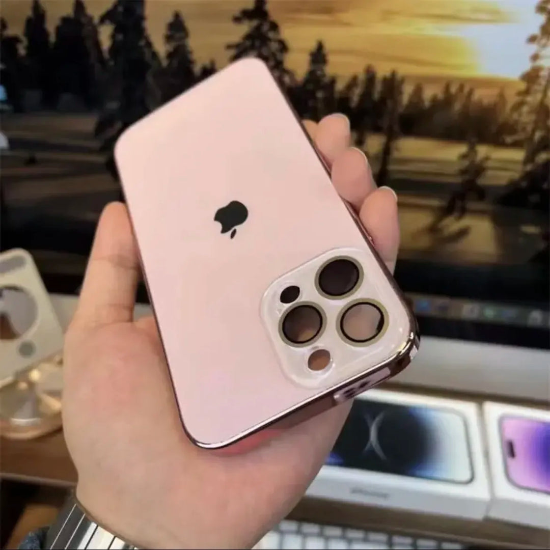 Elico Lackad Matt Akryl Härdat Glas iPhone Skyddsfodral