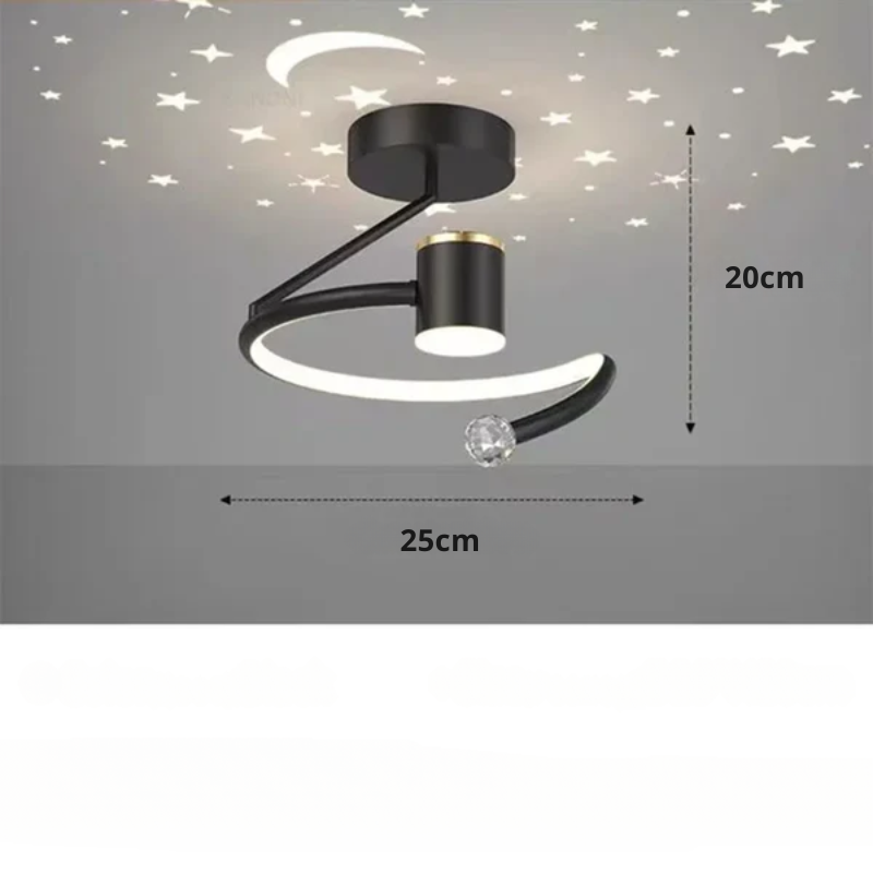 LED Taklampa med Stjärnhimmel – Modernt Kandelaber Design för Barnrum och Vardagsrum | Karnz