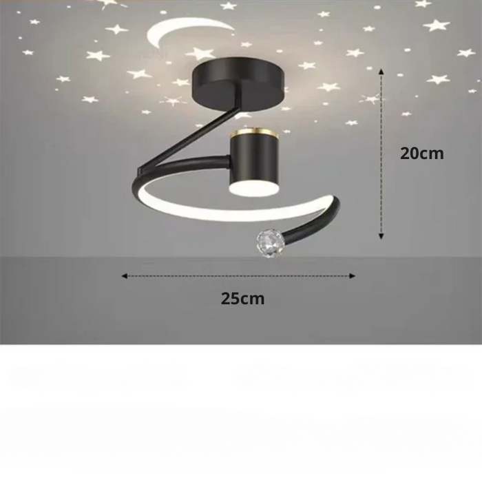 LED Taklampa med Stjärnhimmel – Modernt Kandelaber Design för Barnrum och Vardagsrum | Karnz