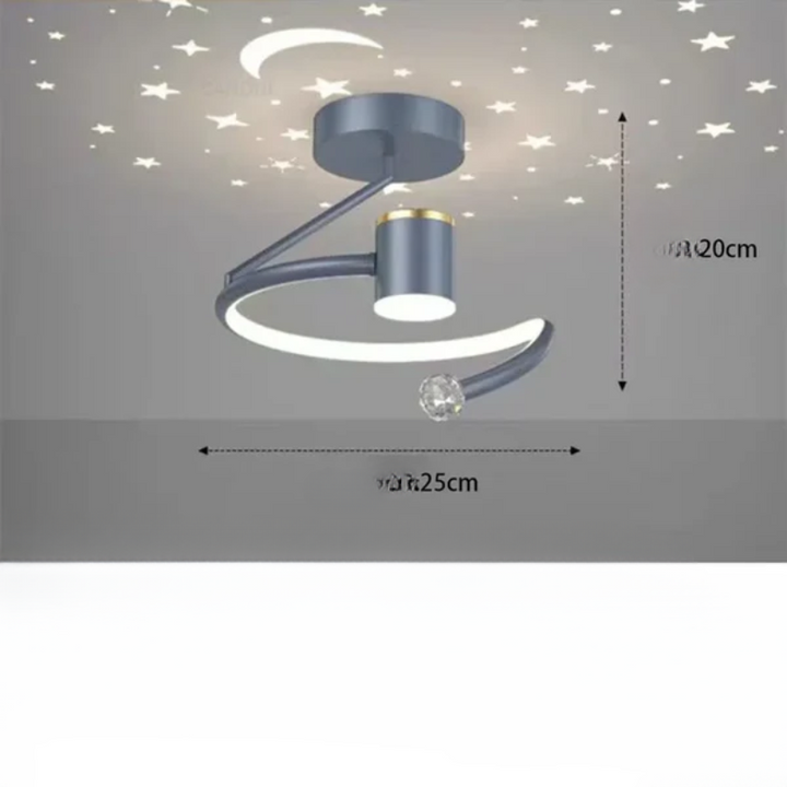 LED Taklampa med Stjärnhimmel – Modernt Kandelaber Design för Barnrum och Vardagsrum | Karnz
