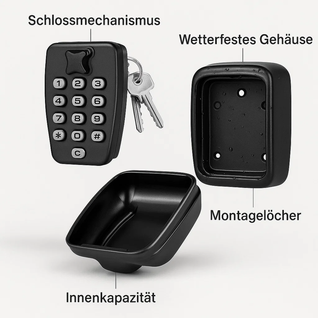 KeyGuard Utomhussäkerhet – Väderbeständig Vägghängd Nyckelbox | Karnz