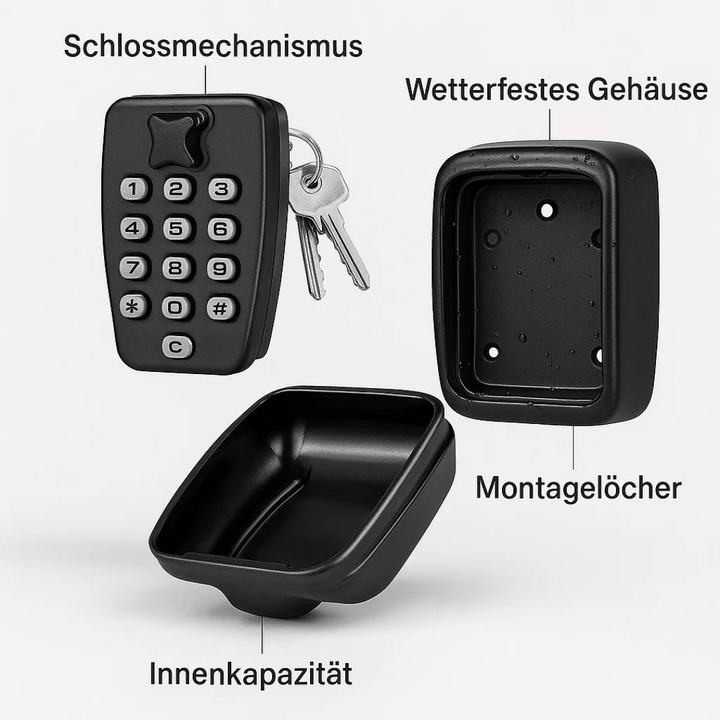 KeyGuard Utomhussäkerhet – Väderbeständig Vägghängd Nyckelbox | Karnz