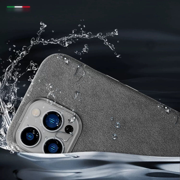 Italienskt Alcantara-magnetfodral för iPhone