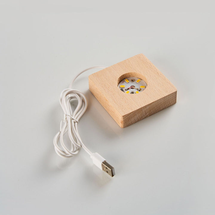 Kristallkula med 3D-graverat solsystem som lyser, 6 eller 8 cm