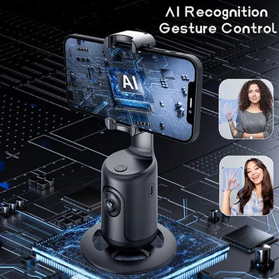 📸360° Rotation Smart Auto Ansiktsigenkänning Hållare