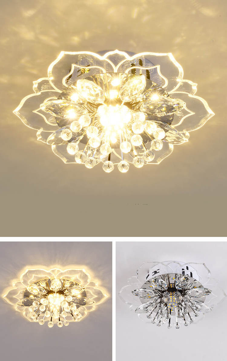 Karnz GlowPetal | LED Kristall Taklampa | Blomform, RGB Färgväxling &amp; energieffektiv