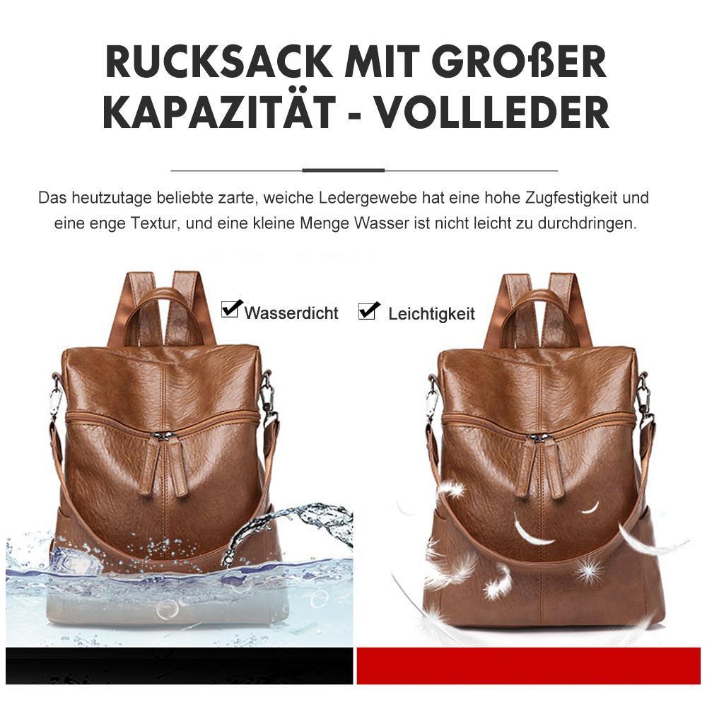 Ryggsäck med stor kapacitet - Läder