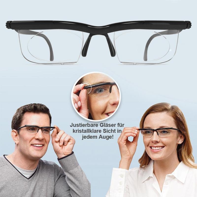 Sandsberg | Fokuserbar Läsbrille Unisex | Justerbar Zoomlins | Svart